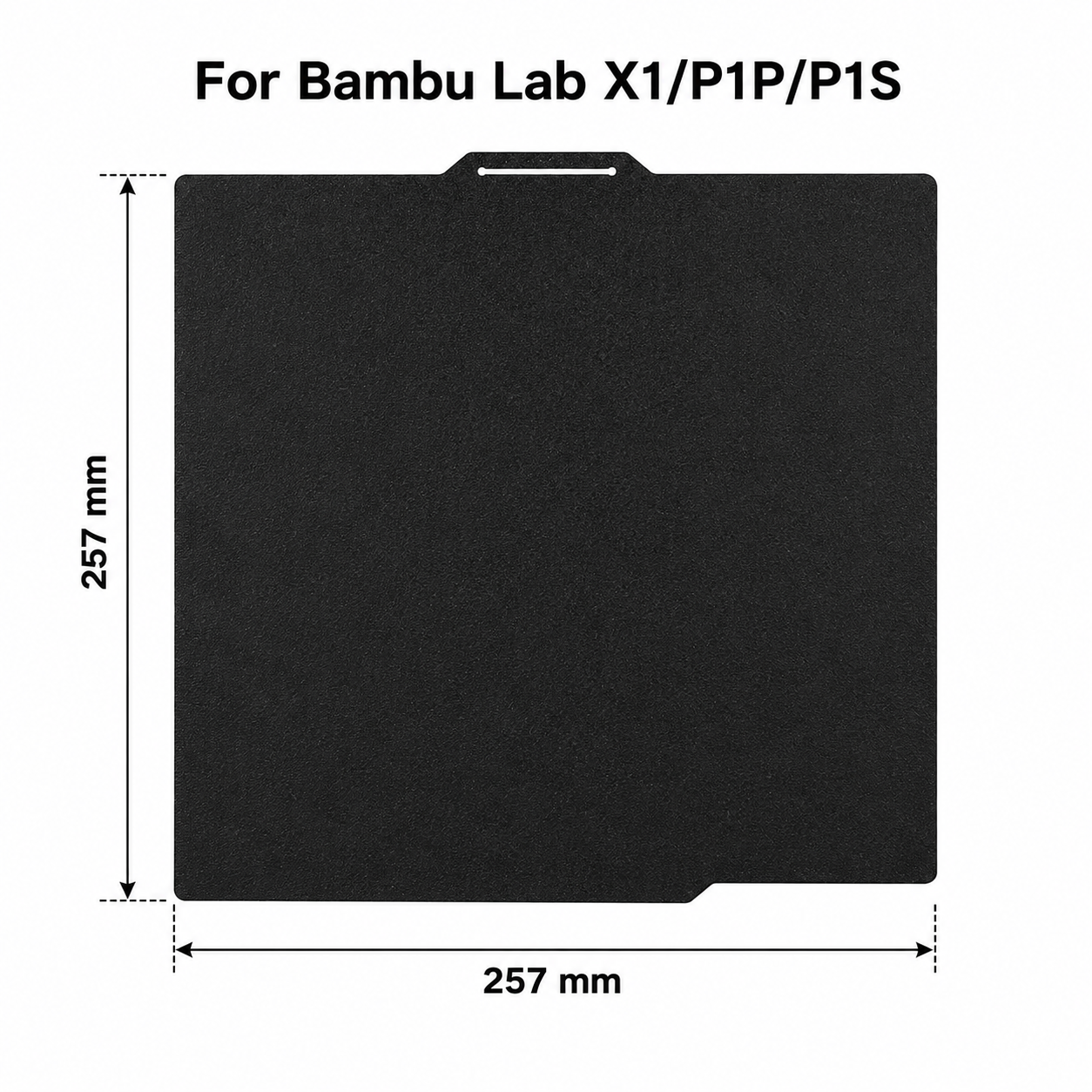 Bambu Lab X1/P1P/P1S PEI Manyetik Tabla-Siyah 257x257xmm