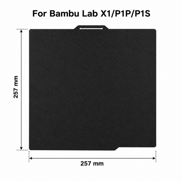 Bambu Lab X1/P1P/P1S PEI Manyetik Tabla-Siyah 257x257xmm
