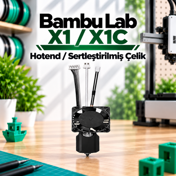 Bambu Lab X1 / X1C  Hotend Sertleştirilmiş Çelik 0.4mm