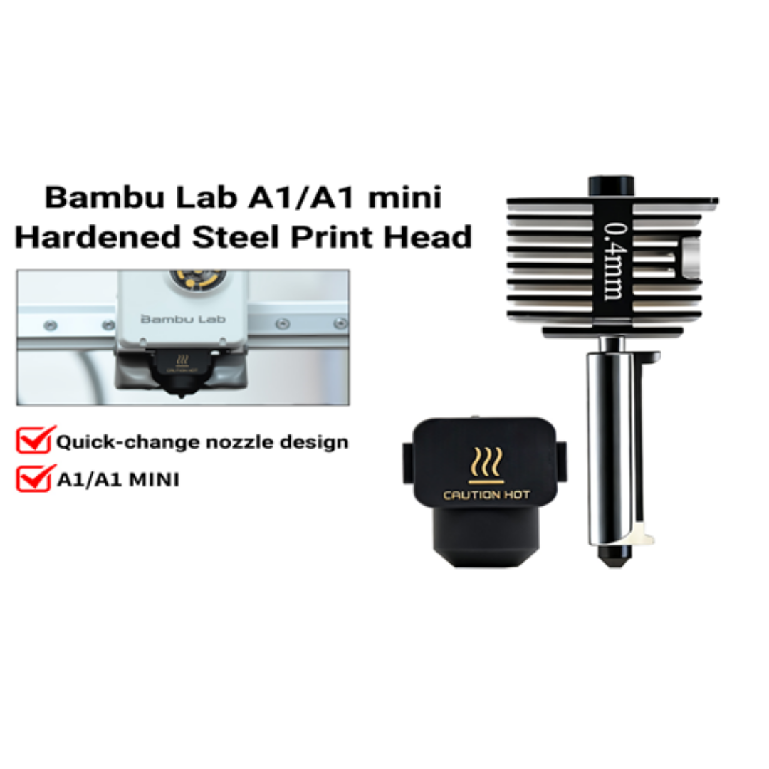 Bambu Lab A1/A1 Mini Hotend Sertleştirilmiş Çelik - 0.4mm