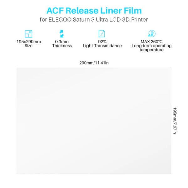 Elegoo Saturn 3 Ultra ACF Film (5 Adet)