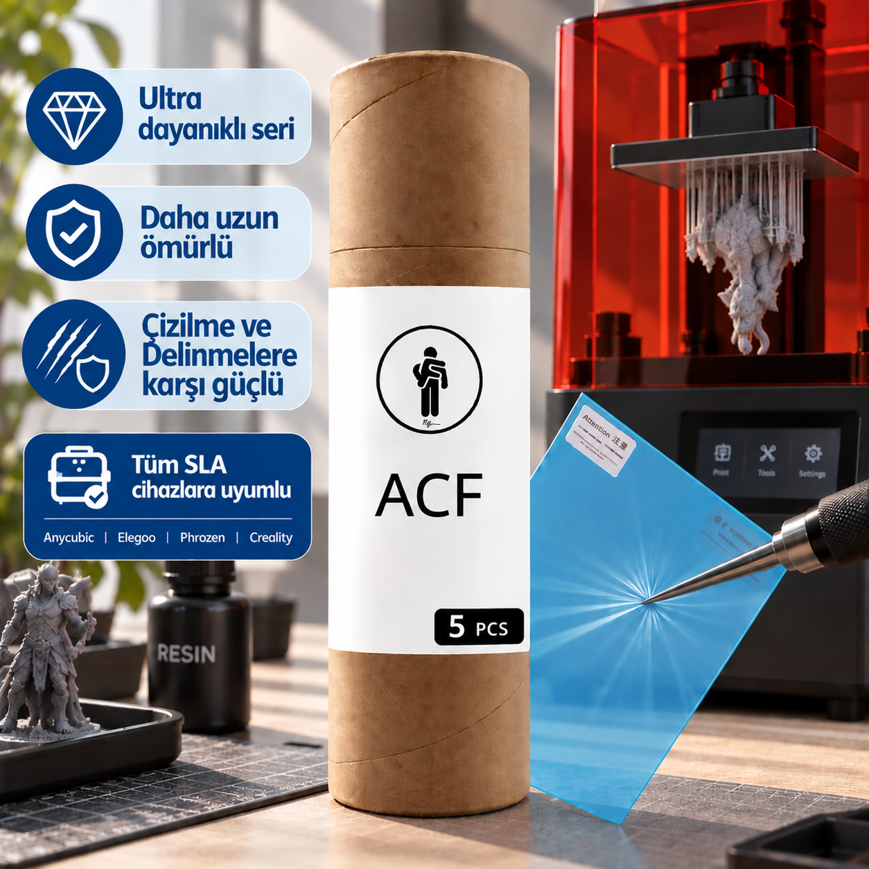 Birfigurum ACF Film 235x300mm - 5 Adet  (10.1'')