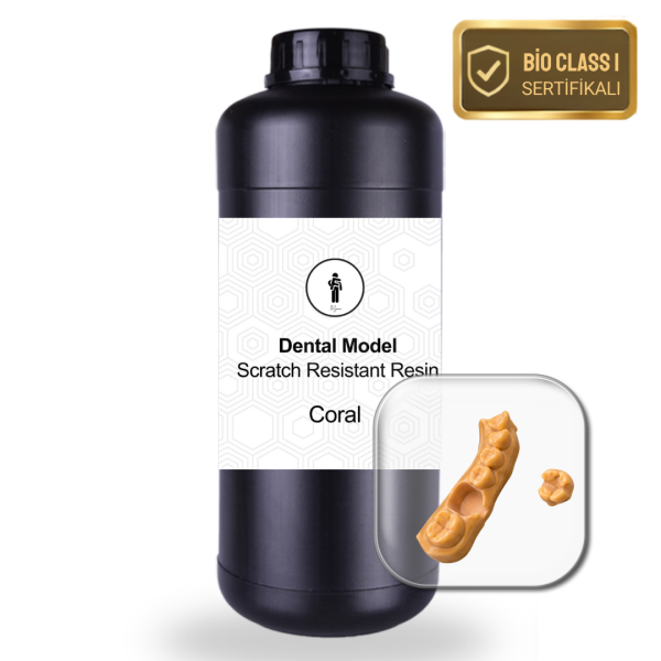 Dental Model Scratch Resistant Reçine 1 Kg / Coral