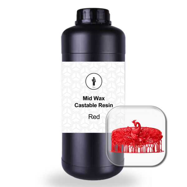 Kuyum Mid Wax Castable Reçine 1 Kg / Kırmızı