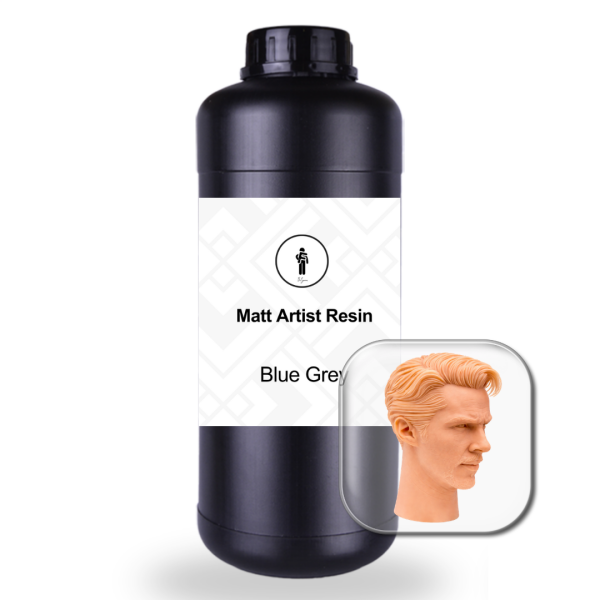 Birfigurum Mat Sanatçı Reçinesi 1 Kg /Mavi-Gri